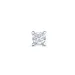 1 x 0,10 ct diamant solitaire oorbel in 14 karaat witgoud met diamant 