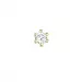 1 x 0,08 ct diamant solitaire oorbel in 14 karaat goud met diamant 