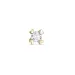 1 x 0,04 ct solitaire oorbel in 14 karaat goud met diamant 