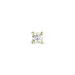 1 x 0,05 ct solitaire oorbel in 14 karaat goud met diamant 