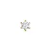 1 x 0,04 ct solitaire oorbel in 14 karaat goud met diamant 