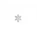 1 x 0,04 ct solitaire oorbel in 14 karaat witgoud met diamant 