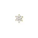 1 x 0,05 ct solitaire oorbel in 14 karaat goud met diamant 