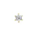 1 x 0,06 ct diamant solitaire oorbel in 14 karaat goud met diamant 
