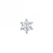 1 x 0,07 ct diamant solitaire oorbel in 14 karaat witgoud met diamant 
