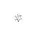 1 x 0,05 ct solitaire oorbel in 14 karaat witgoud met diamant 