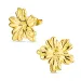 waterproof bloem oorbellen in verguld staal - OCEANA