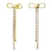 waterproof strikje zirkoon ketting oorbellen in verguld staal - OCEANA