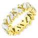 waterproof zirkoon ring in verguld staal - OCEANA