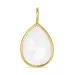 druppel witte maansteen hanger in verguld sterlingzilver