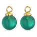 8 mm aqua kristal hangers voor oorbellen in verguld zilver - Mix & Match