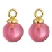 8 mm pink kristal hangers voor oorbellen in verguld zilver - Mix & Match