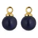 8 mm synthetisch blauwe saffier hangers voor oorbellen in verguld zilver - Mix & Match
