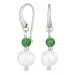 lange groen aventurijn oorbellen in zilver - Loom Stones