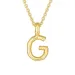 letter g hanger met ketting in verguld sterlingzilver