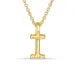 letter i hanger met ketting in verguld sterlingzilver
