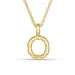 letter o hanger met ketting in verguld sterlingzilver