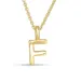 letter f hanger met ketting in verguld sterlingzilver