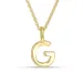 letter g hanger met ketting in verguld sterlingzilver