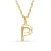 letter p hanger met ketting in verguld sterlingzilver