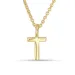 letter t hanger met ketting in verguld sterlingzilver