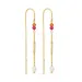 pink ketting oorbellen in verguld zilver