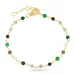 groen armband in verguld sterlingzilver - Loom Stones