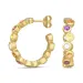 25 mm multikleurige steen halfcreool in verguld zilver - Bubbly Twist