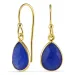 druppel blaume jadesteen oorbellen in verguld sterlingzilver - Loom Stones