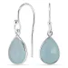 druppel onyx oorbellen in zilver