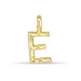 letter e hanger in verguld sterlingzilver