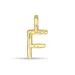 letter f hanger in verguld sterlingzilver