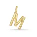 letter m hanger in verguld sterlingzilver