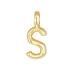 letter s hanger in verguld sterlingzilver