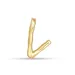 letter v hanger in verguld sterlingzilver