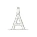 letter a hanger in zilver