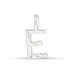 letter e hanger in zilver