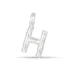 letter h hanger in zilver