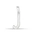 letter j hanger in zilver