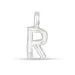 letter r hanger in zilver
