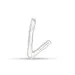 letter v hanger in zilver