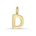 letter d hanger in verguld sterlingzilver