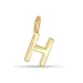 letter h hanger in verguld sterlingzilver