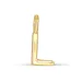 letter l hanger in verguld sterlingzilver