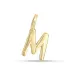 letter m hanger in verguld sterlingzilver