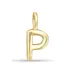 letter p hanger in verguld sterlingzilver