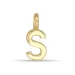 letter s hanger in verguld sterlingzilver