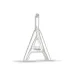 letter a hanger in zilver