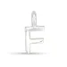 letter f hanger in zilver