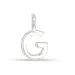 letter g hanger in zilver